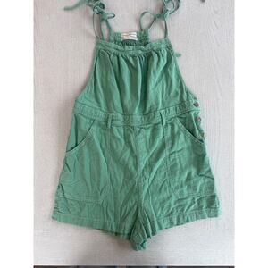 Urban Outfitters Denim Overall Shorts Surfer Girl Tropical Vacation Vibes